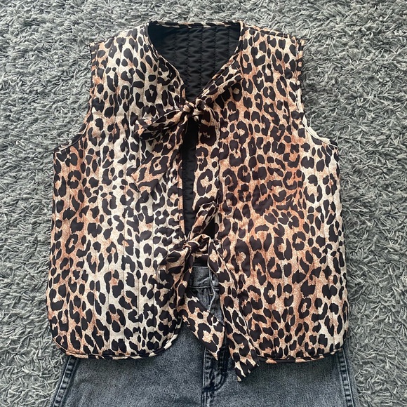 YSJ Jackets & Blazers - Leopard Print Vest